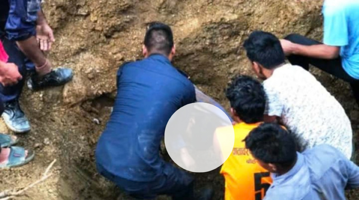 सडक निर्माणका क्रममा ढिस्को खस्दा दुई मजदुरको मृत्यु, एक घाइते