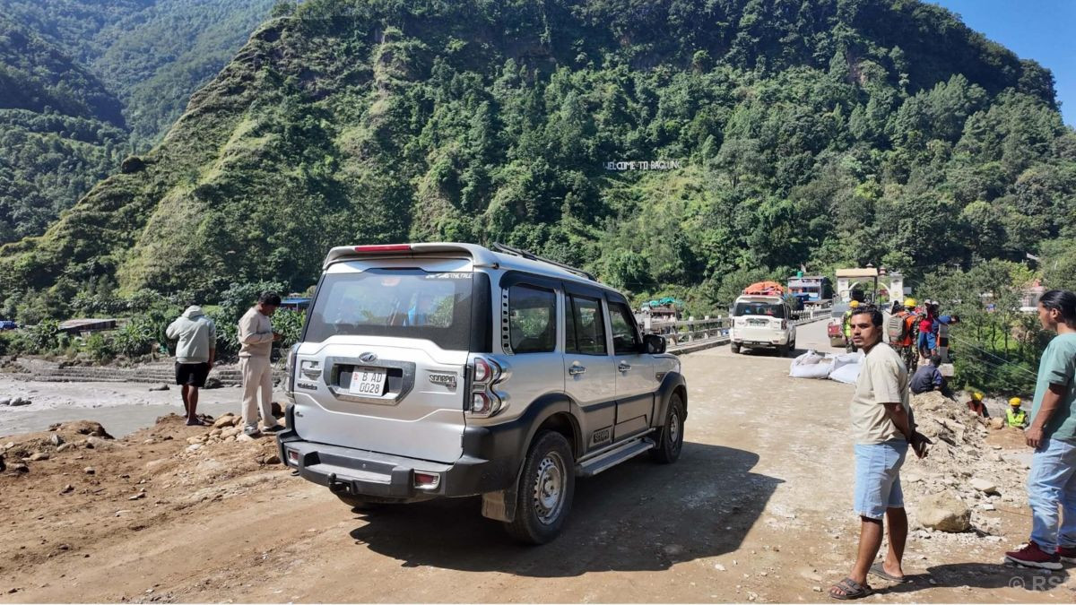 पुलको पहुँचमार्ग बन्यो, १५ दिनपछि बागलुङमा सीधा यातायात सञ्चालन